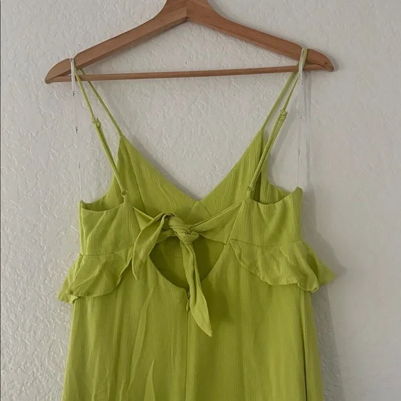 Lulus Island Time Lime Green Ruffled Midi Dress - Picture 10 of 15